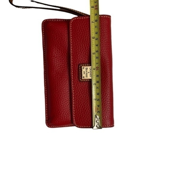 Dooney & Bourke red leather wristlet bag